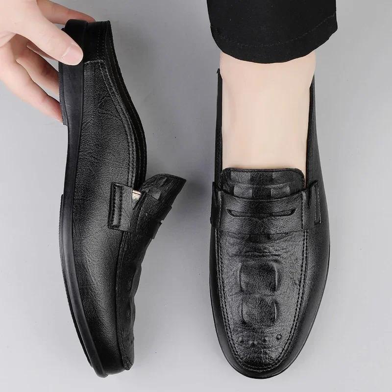 Genuine Leather Half Drag Lazy Loafers Comfy Casual Driving Flats Handmade Men Muller Shoes Travel Man Slip-on Shoes Moccasins