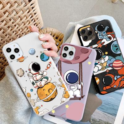 Lovely Astronaut Soft Case For Samsung Galaxy S22 S21 S20 FE Note 20 Ultra 9 8 10 Lite S8 S9 S10 Plus S10e M52 M31 M32 M13 Shell