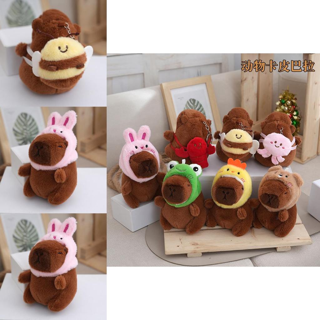 Adorable Capybara Plush Keychain Cute Cartoon Doll With Premium Pp Cotton Filling For Accessories