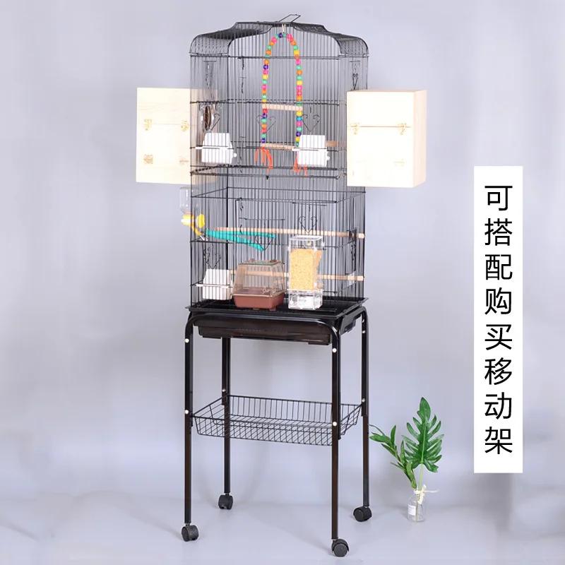 Cușcă de lux pentru papagali din piele de tigru Xuanfeng Bujor Cușcă pentru păsări Cușcă mare de reproducere Stil vilă supradimensionată cu două straturi