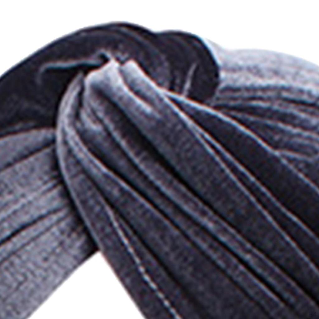 Pleated Muslim Hat Head Wrap Velvet Double Layer Chemo Caps Bright Color Headwear Women