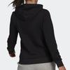 Adidas Essentials Logo Fleece Hoodie Black/White Women Streetwear GL0653