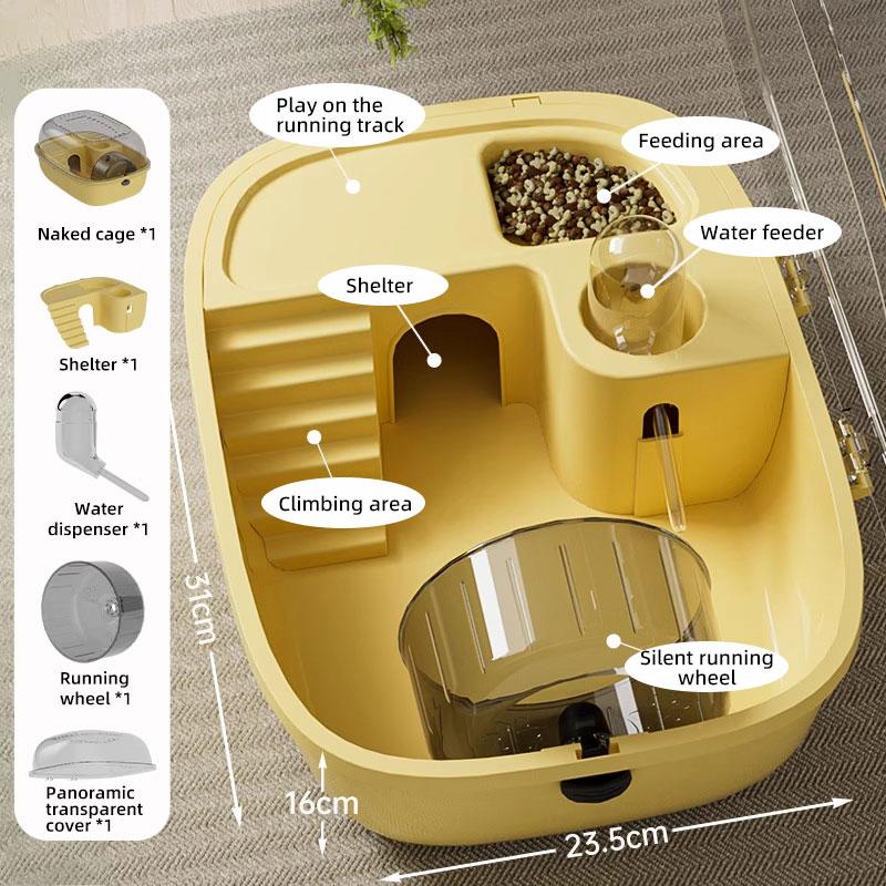 New Hamster Transparent Luxury Mini Villa Small Mouse Cage
