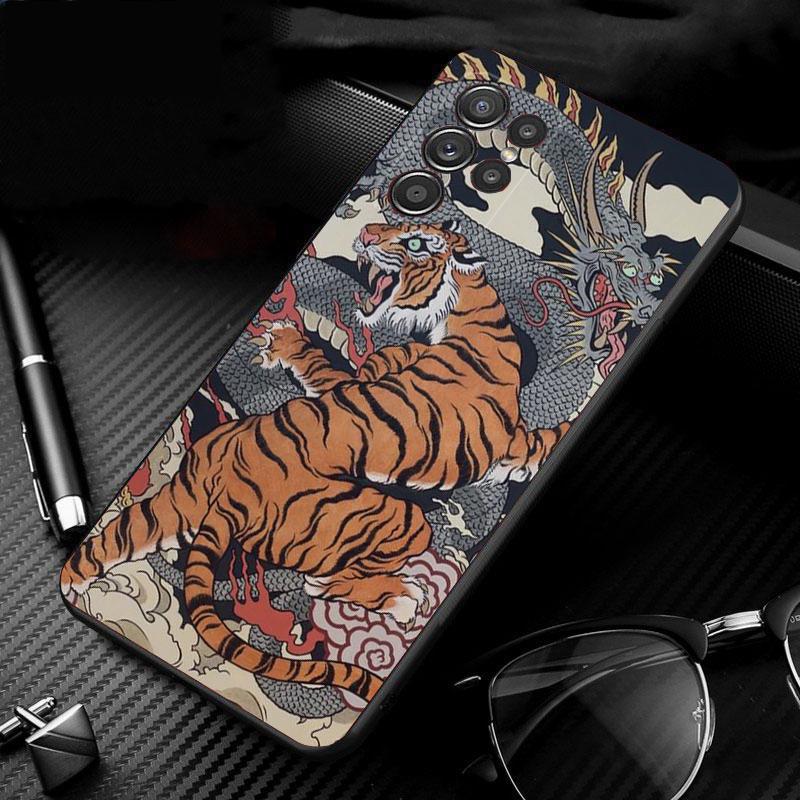 Phone Case For Samsung Galaxy S26 Plus Edge S25 S24 S23 S22 Ultra S23 S22 S25 Plus S24 FE Tiger Art