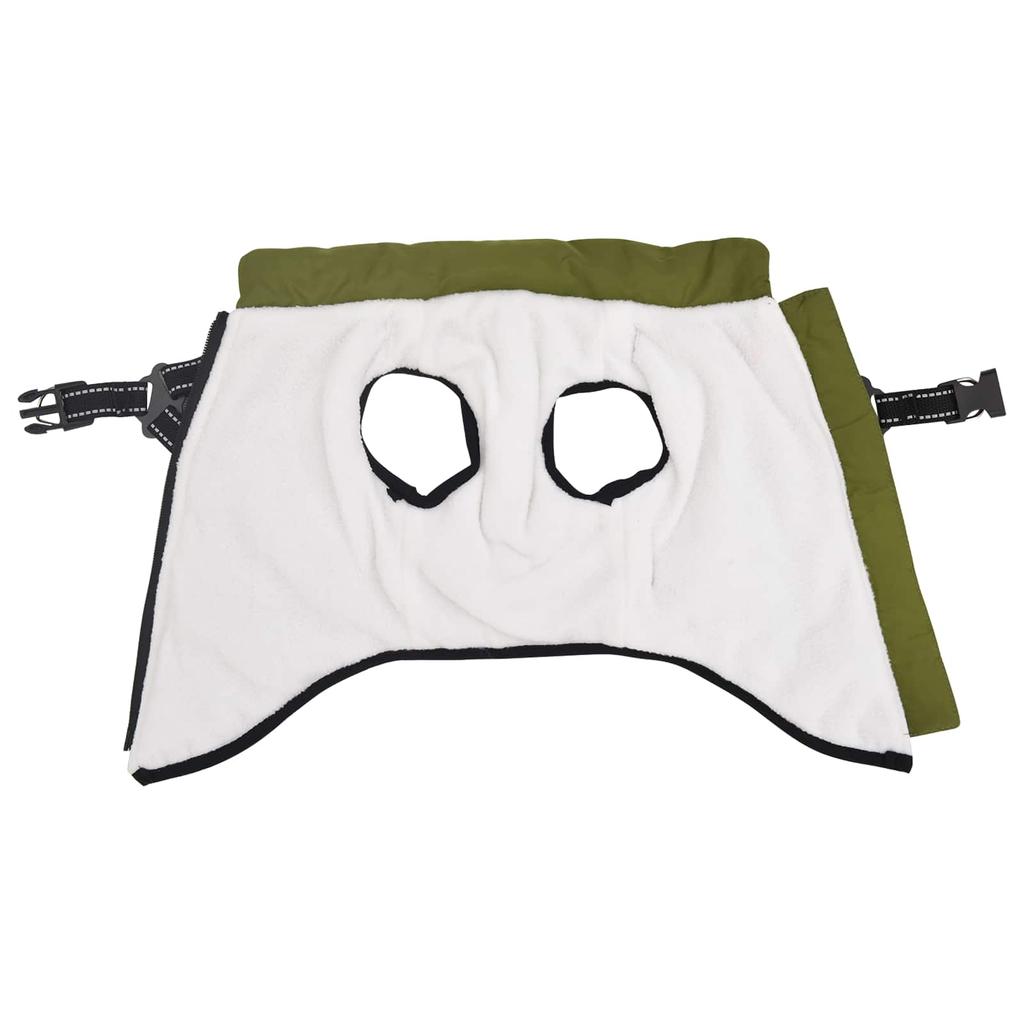 Dog Coat Olive Green L28 Fleece and Polyester