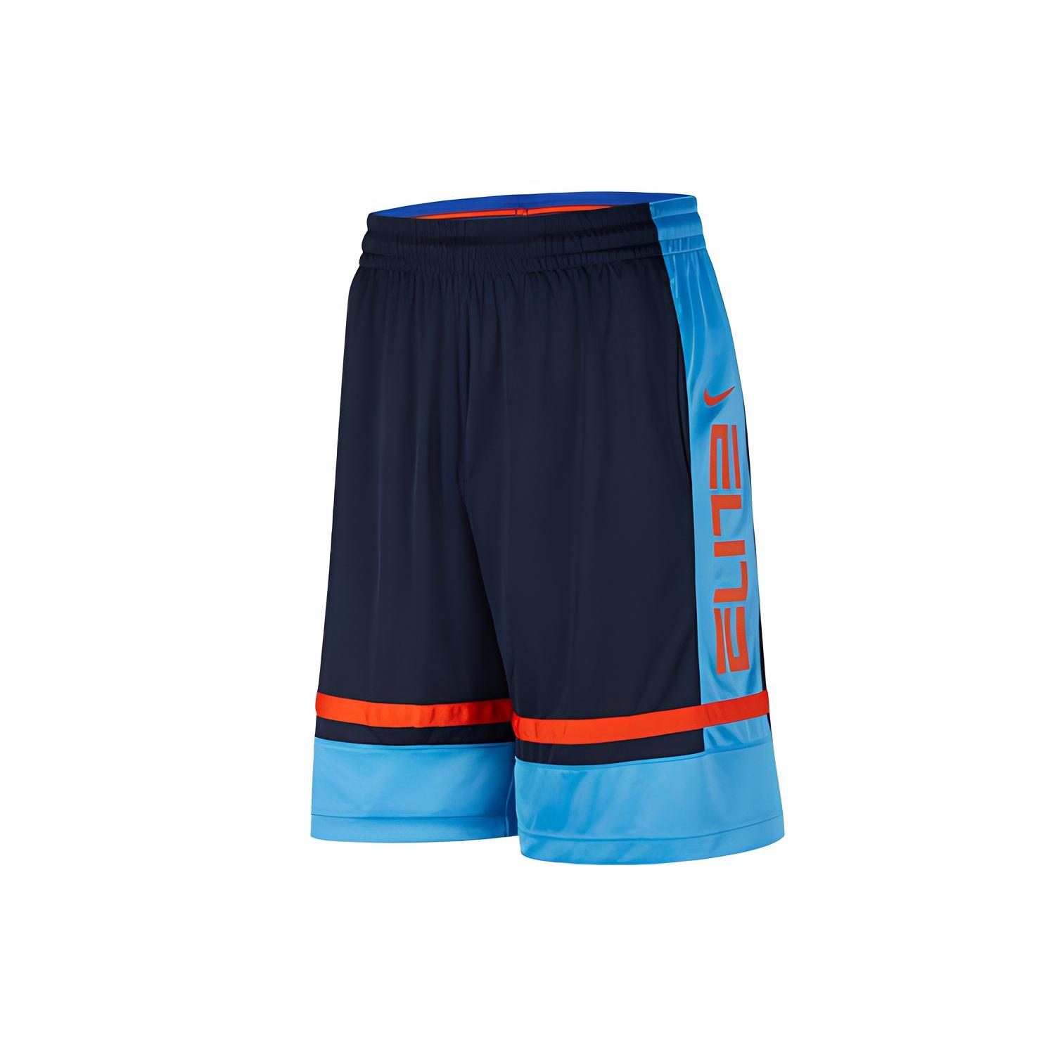 Nike Basketball Shorts Men s Obsidian Color/Coastal Blue/Team Orange CV4889-451 M