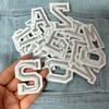 26pcs A -Z English Letter Embroidered Patches Jersey Uniform Hats Jeans Embroidery Diy Iron On Patches For Clothing Sew Stickers 