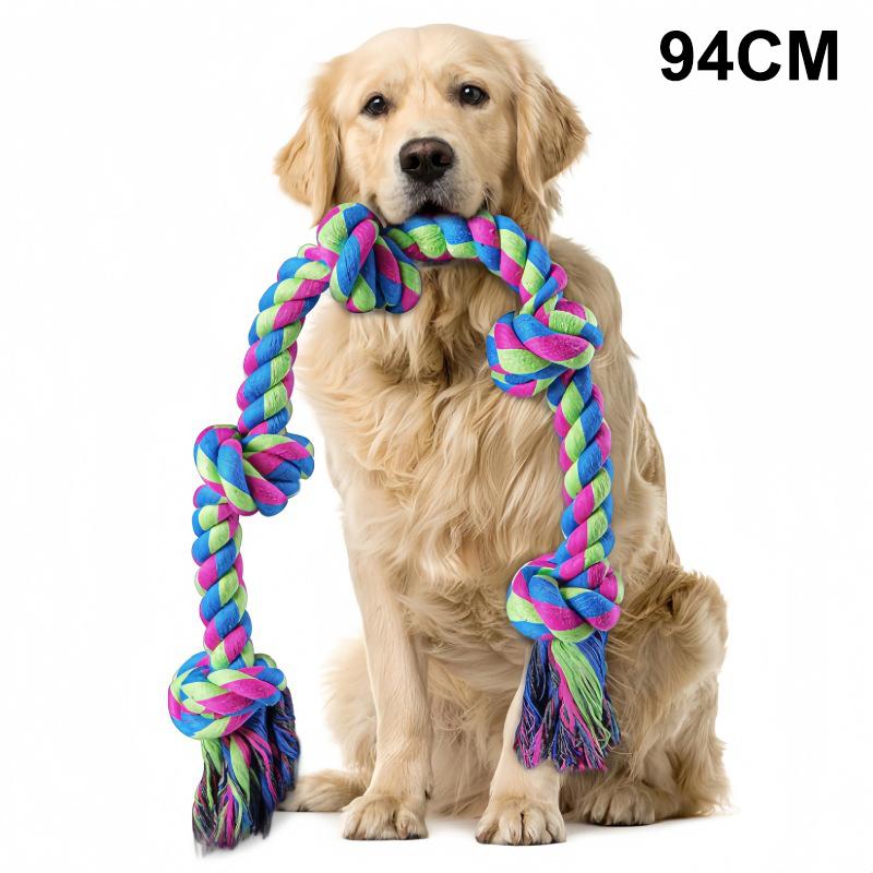 94CM Heavy-Duty Dog Rope Toy With Teeth Cleaning Chewing Extra Long Rope Durable Chew Toy For Teeth Cleaning Dog Accessories