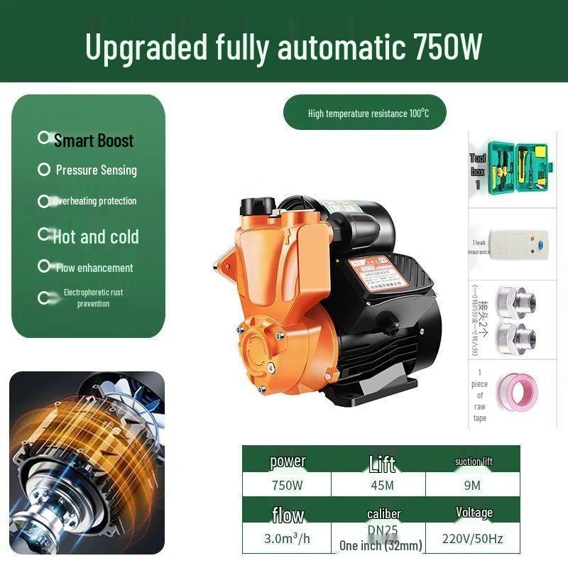 220V Automatic Self-Priming Water Pump for Household and Solar Water Systems