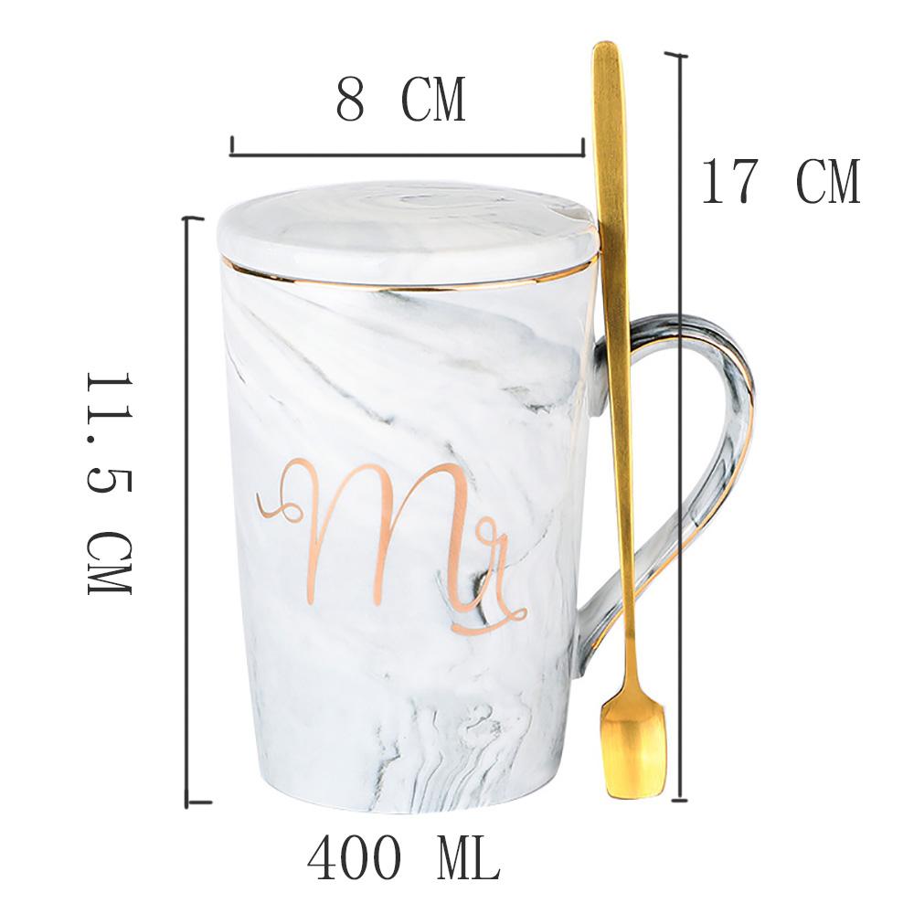 Marble Set Mug Coffee Cup With Simple Ceramics Heat-resistant For Hot Water Milk Coffee Tea Breakfast Gift Drinking Utensils