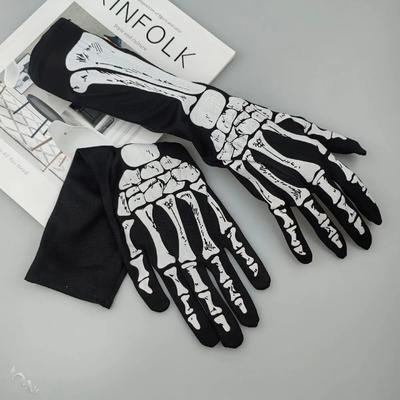 Skeleton Gloves, Halloween Dark Style Design, Halloween Costume Exclusive Horror Decoration Gloves