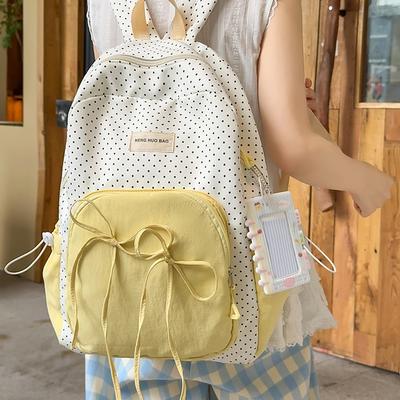 The New Schoolbag Is High-value, Fresh and Sweet Backpack, Light for Junior High School Students, and Large-capacity Backpack for Spring Outing.