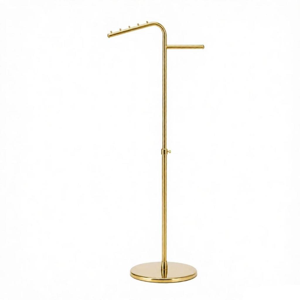 Clothing Display Rack with Side Arm Floor-Standing Furniture Heavy-Duty
