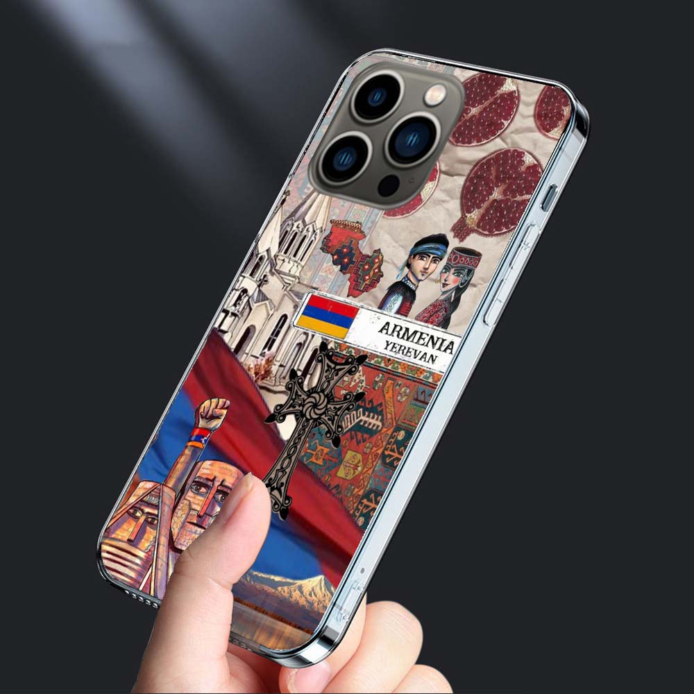 Armenia Flag Passport ART Phone Case For Iphone 16E 15 Pro 14 Plus 17E 16 17 Pro Max Air 11 12 13 Mini Shockproof Capa Cute C
