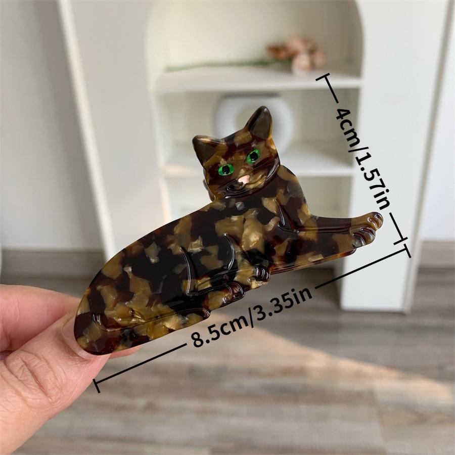 Cute Acetic Acid Cat Hair Claw For Women Cartoon Korean Style Kitten Claw Clip Hair Accessories Headdress Animal Shark Clip