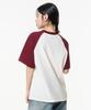 MOZMOZ Vanishing Point Raglan Graphic Short Sleeve T-Shirt Burgundy