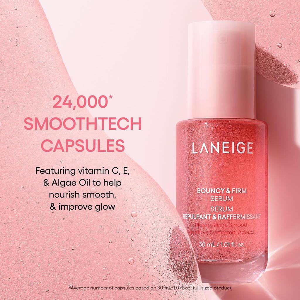 LANEIGE Bouncy & Firm Serum 30ml Peptide Collagen Firming Plumping Hydrating Glow Anti Aging Korean Skincare