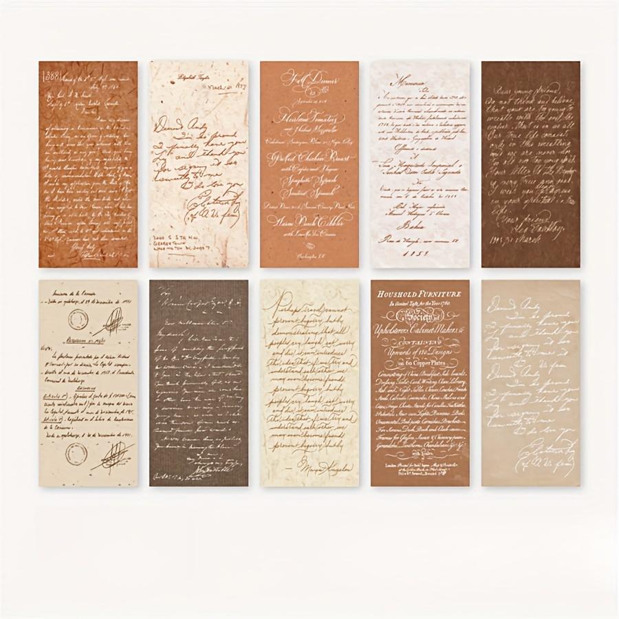 30pcs Gentle White Series Craft Paper, British Style Script & Numeric Symbols, Hand-Tearable for DIY Scrapbooking and Journaling, Scrapbooking Paper