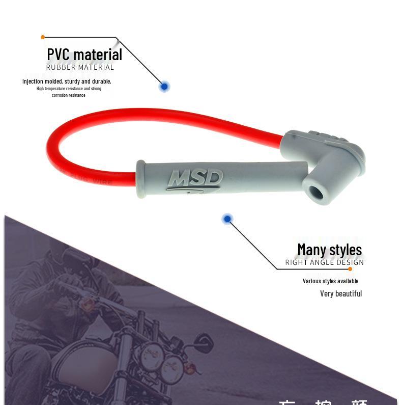 Japanese MSD High Voltage Off-Road Spark Plug Cap and Ignition Line for Motorcycles