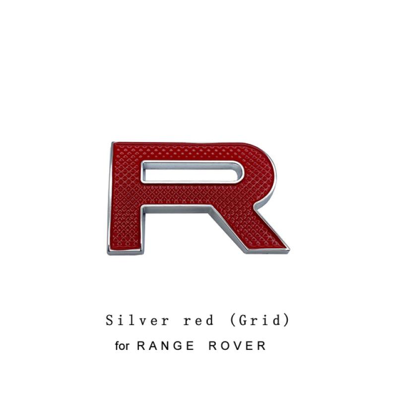 

Хромированная серебристая черная эмблема с буквами, аксессуары для стайлинга автомобиля, ремонт капота, задний значок багажника, наклейка для Range Rover Sport Evoque RANGE ROVER-Silver red (grid)
