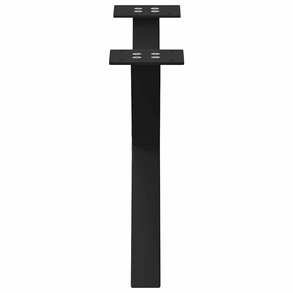 Vidaxl Nogi Do Stolika Kawowego, 2 Szt., Czarne, 50X(30-31) Cm, Stal