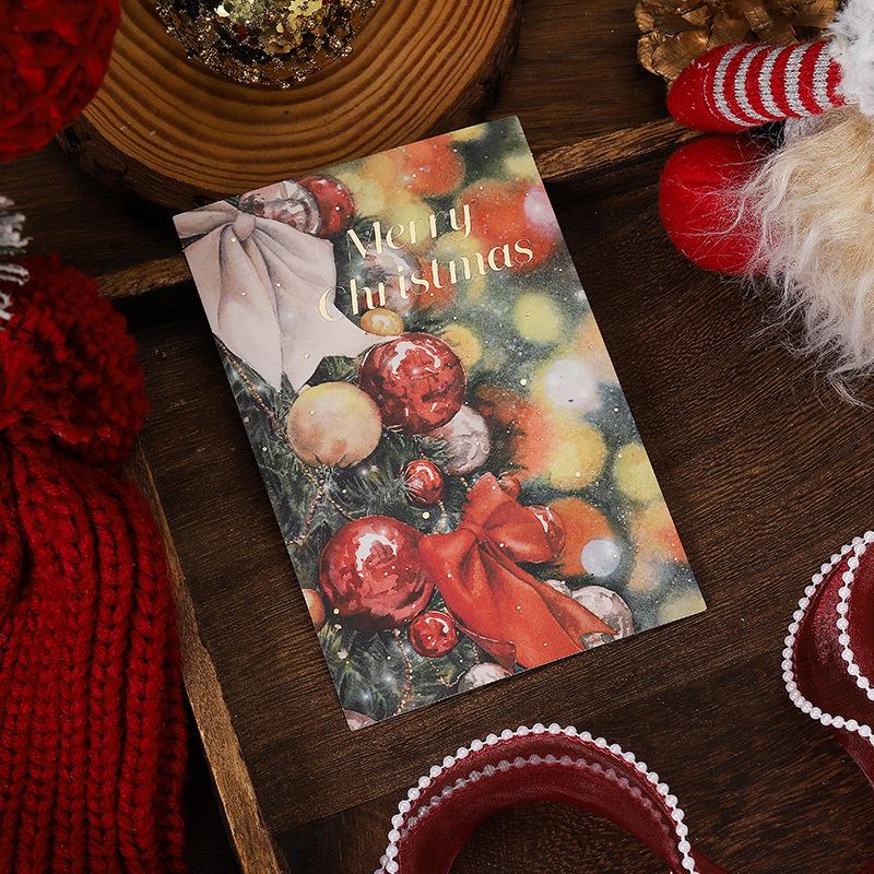 

10 листов Рождественские винтажные поздравительные открытки Снеговик Олень Открытки для заметок для мужчин женщин детей мальчиков девочек Праздник Новый год Зима