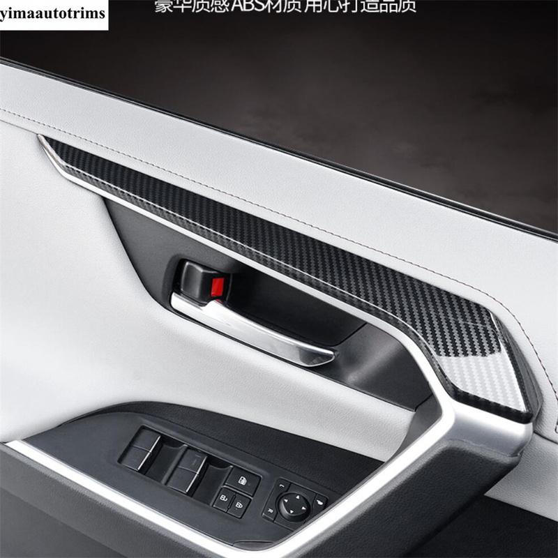 Moldura de Marco de Salpicadero / Cubierta de Faro / Soporte de Vaso de Agua / Elevalunas Para TOYOTA RAV4 RAV 4 XA50 - 2024 Accesorios de Fibra de Carbono