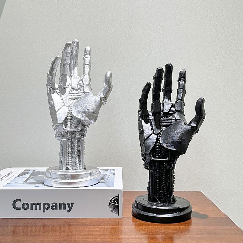 Creative Game Controller Desktop Stand Cyberpunk Mechanical Arm Simulated Robot Hand Sculpture Mechanical Hand Staute Decor
