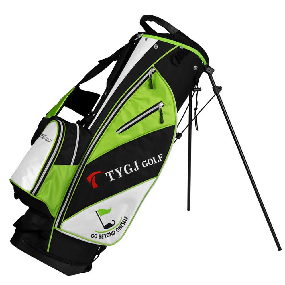 Portable Golf Rack Bag With Braces Bracket Golf Bag With Stand Support Lightweight Golf Bag
