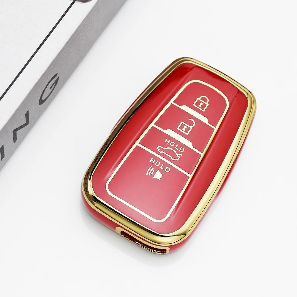 4 Buttons For Toyota Hilux Prius Land Cruiser Prado Corolla Camry Rav4 Chr C-Hr Soft Car Key Case Full Cover Shell Protector