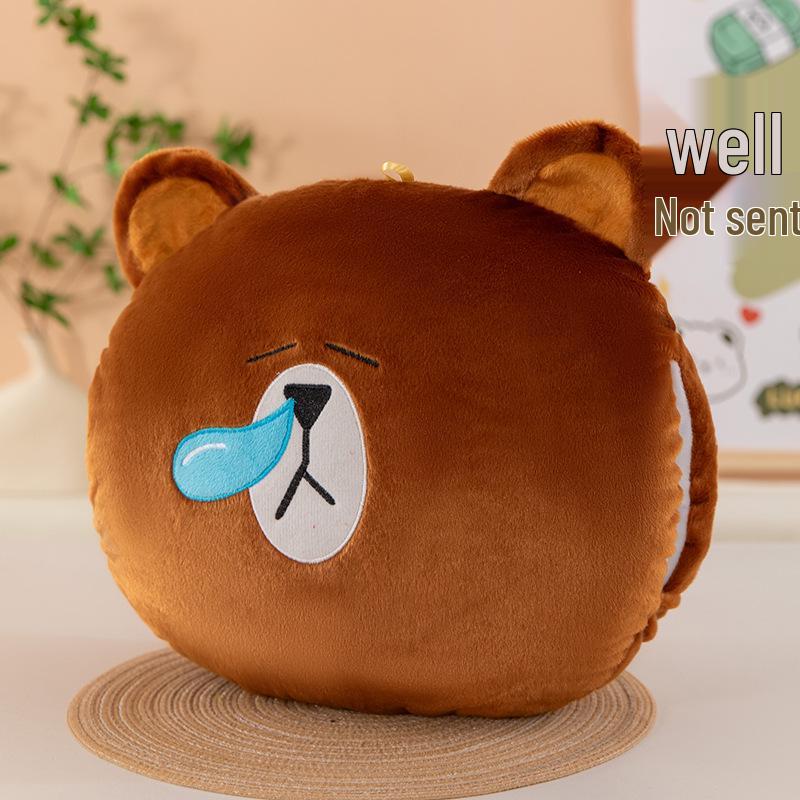 Cartoon Winter Hand Warmer Plush Pillow with Logo Customization