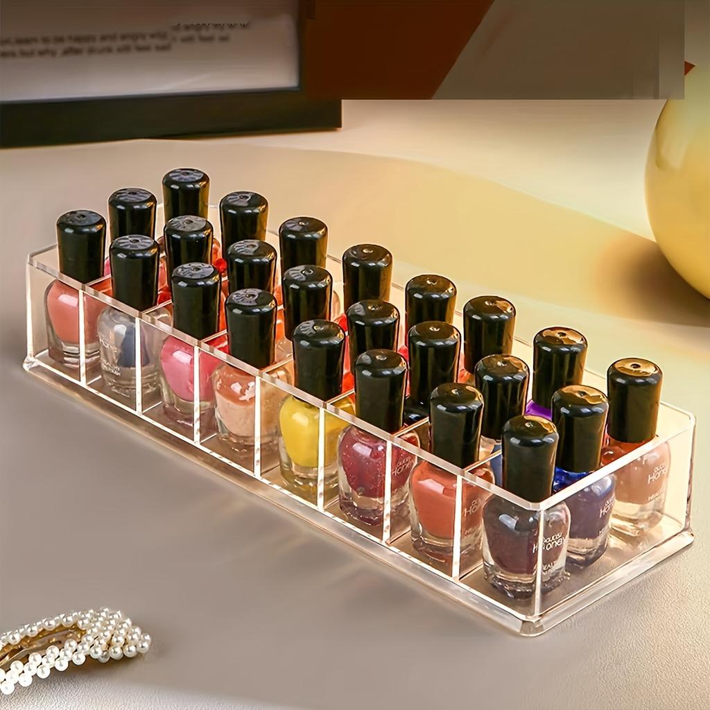 Acrylic Nail Polish Organizer,Clear Display Rack, Cosmetic Storage Rack,Nail Studio Props,Durable and Easy To Clean