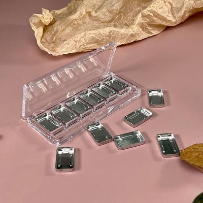 6 Fächer Rouge Kosmetik Etui Halter Nachfüllbare Palette Leere Lidschatten Schale Make-up Palette DIY Werkzeug Facelift Platte