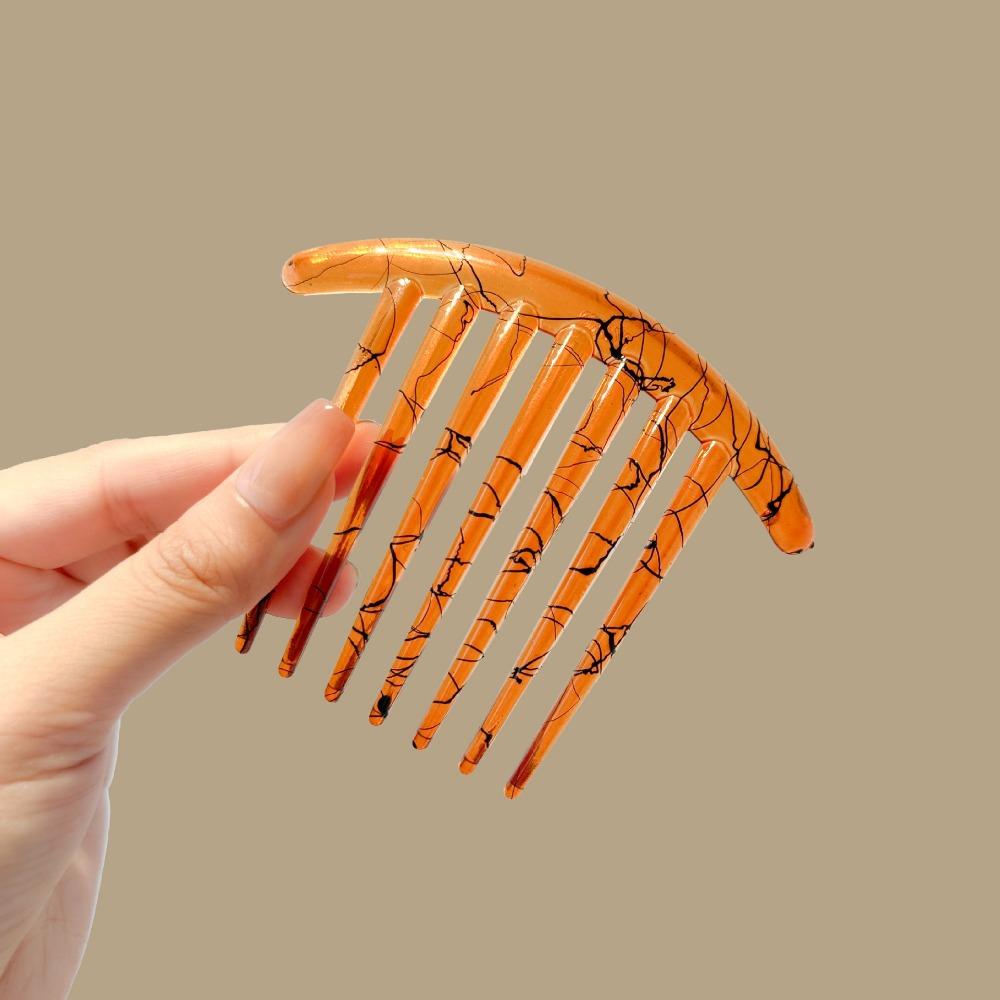 

7 Teeth Shattered Hair Comb High Grade Hair Wearing Back Head Ball Inverted Comb Anti Slip Insert Comb Lazy Hair Turning Tool