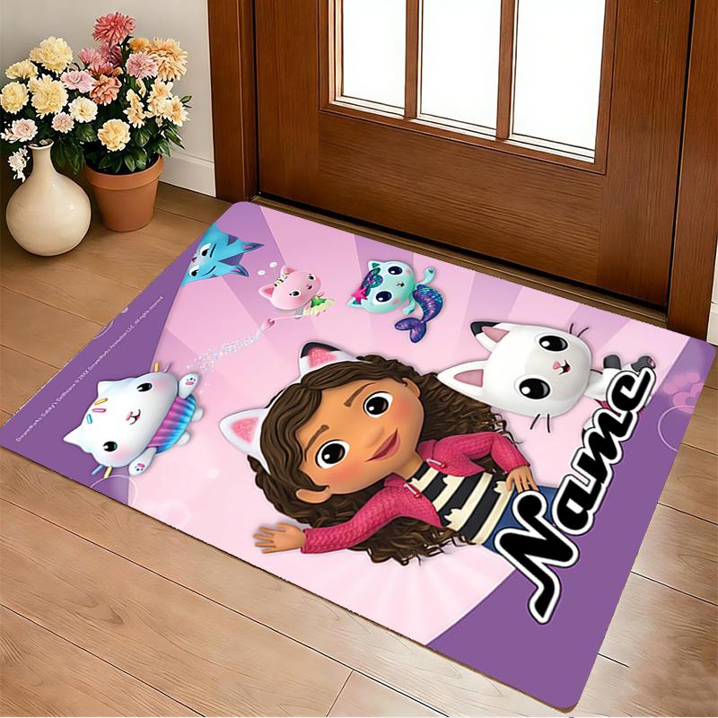 Custom Name Kitty Party Living Room Non-Slip Area Rug Soft Carpet for Bedroom Kids Playroom Sofa Office Home Decor Doormat