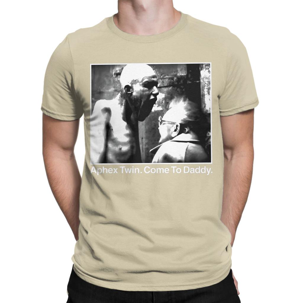 Aphex Twin Come To Daddy 100 Cotton T Shirt For Mens Beach  Y2K Basic T Shirts O Neck Harajuku Tees Big Size Wholesale Clothes