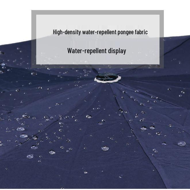 Customized Large Automatic Business Umbrella - Sun & Rain Dual-Use, Black Glue Sunshade, Anti-Rainstorm, Reinforced Windproof.