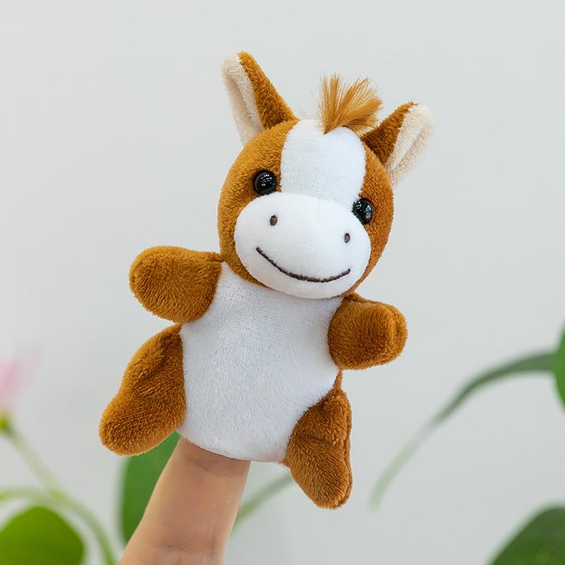 Forest Animal Finger Doll Panda Plush Toy Children Ocean Shark Doll