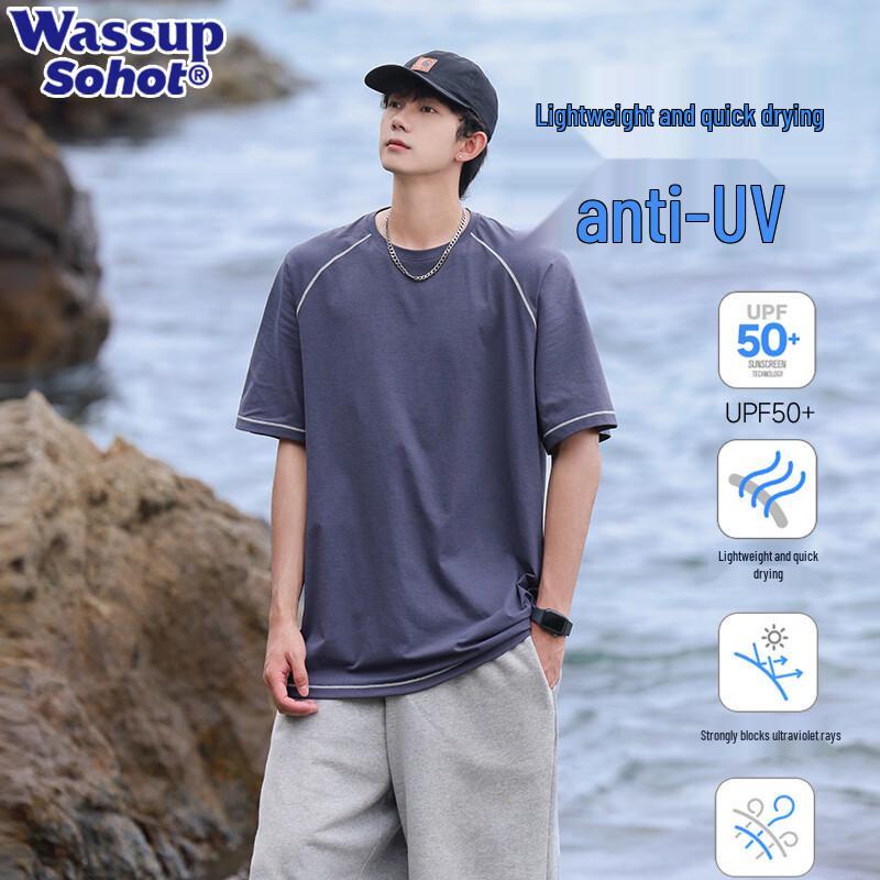 Wassup Sohot Men s Quick-Dry Crew Neck Cooling T-Shirt 3XL