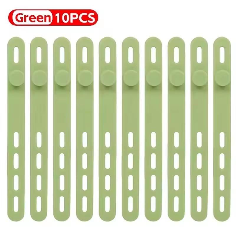 Cable Organizer Reusable Silicone Cable Ties Desk Winder Wire Management Clips for Earphone USB Cord Mouse Home Office Travel