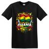 Ghana Flag T Shirt W/ Graffiti Paint Splatter Patriotic Cultural Pride Art Tee
