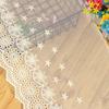 2Meters 29cm Wide Exquisite White Beige Sunflower Hollow Cotton Thread Lace Embroidery Wedding Dress Clothing Home Fabric Decoration Accessories
