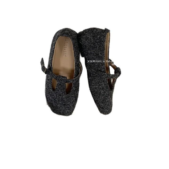 Retro Mary Jane Shoes Women's 2025 Autumn and Winter New French Temperament Elegant Fairy Wind Belt Soft Sole Evening Shoes Single Shoes