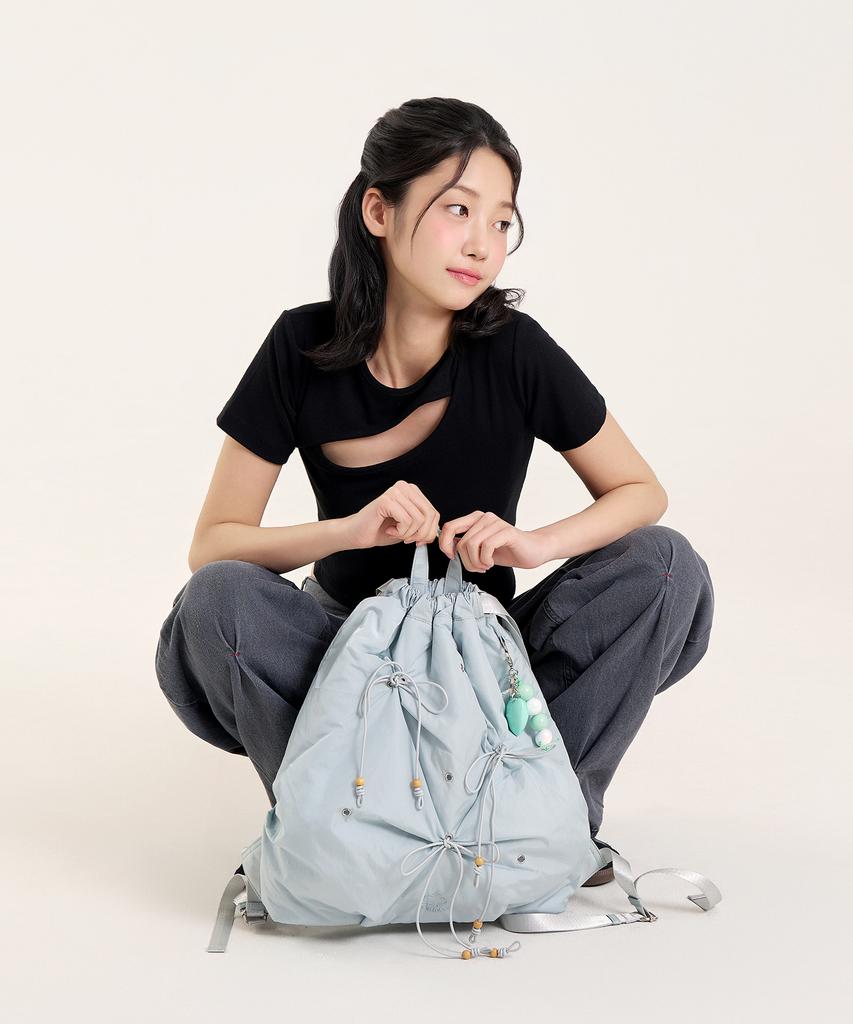 Myshell Willow String Nylon Backpack_10113Bp