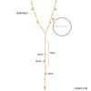 Long tassel necklace Trendy round steel bead necklace 18K gold-plated stainless steel jewelry women
