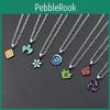 New Genshin Impact Elemental Vision Pendant Necklace Set Stylish Alloy Design Leaf