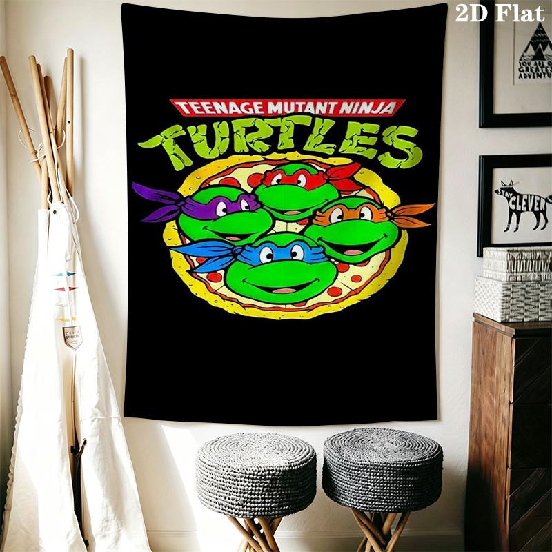 Teenage Mutant Ninja Turtles Artwork Tapestry Wallmounted Background Cloth Work Of Art Atmospheric Background Cloth Background Cloth