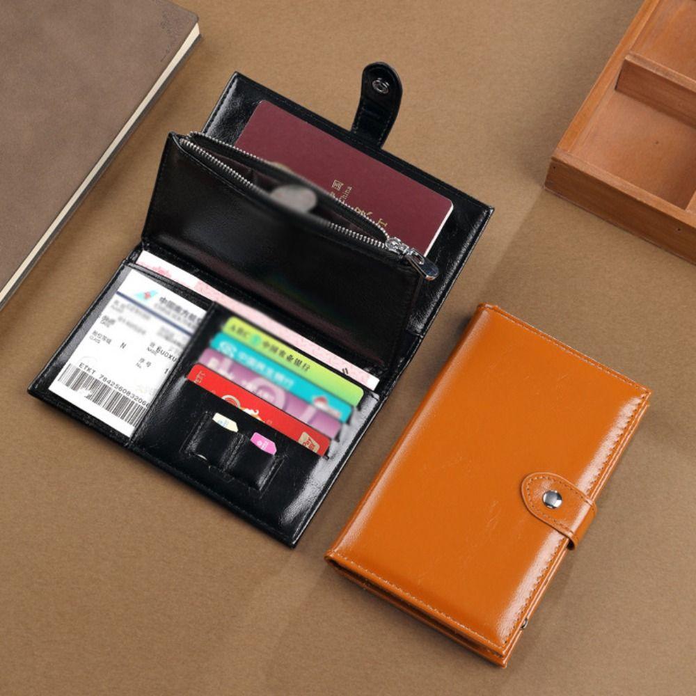 Purse Travel Wallet Passport Cover Passport Clip Retro Storage Card Bag  Travel Accessories