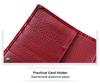 Genuine Leather Women's Wallet with Alligator Pattern - Large Capacity Coin Purse and Patent Leather Design