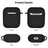 Shockproof Earphone Protector Soft Silicone Cover Protective Case Headphone Cases with Keychain